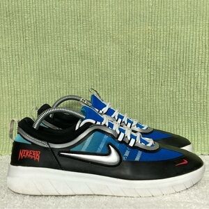 Nike Mens SB Nyjah Free 2 Premium Black/Blue Skate Sneakers Shoes Size US 9.5
